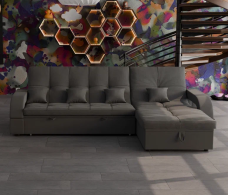 Диваны с ящиком для белья, Модульный диван Майами-2,микровелюр,антивандальная и водостойкая ткань,венеция