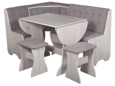 Кухонные уголки, Кухонный уголок Стиль 1Л (со столом СТ-2У) Ясень шимо светлый / велюр