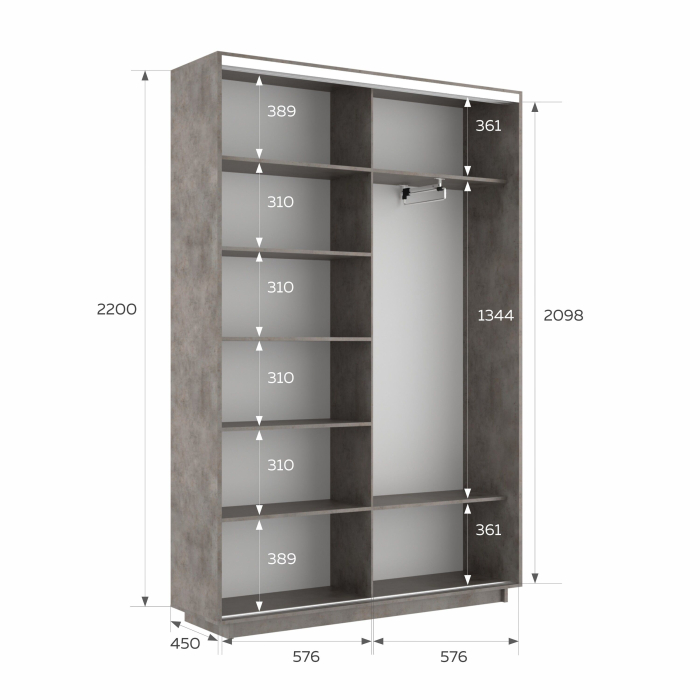 Шкафы-купе 2-х дверные, Шкаф-купе Экспресс 2-х дверный Фотопечать Квадрат Стекла 120х45х220