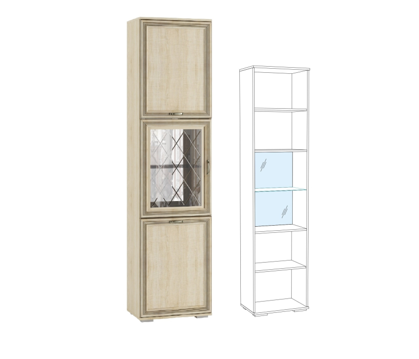 Витрины, ЛШ-5 Пенал с витриной Ливорно