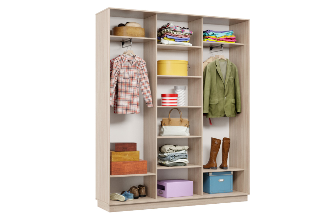 Шкафы-купе 3-х дверные, Шкаф-купе Премьер Лайт 27 (11;08;11) трехдверный