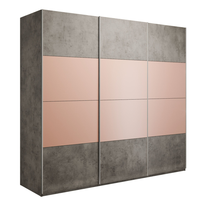 Шкафы-купе 3-х дверные, Шкаф-купе Эста 3-х дверный ДСП/Стекла пудра/Доводчик 240х66х240