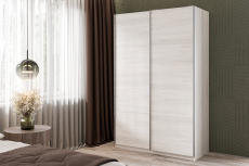 Шкафы-купе 2-х дверные, Шкаф-купе Smart 1224 2х дверный (фасады ЛДСП) профиль серебро