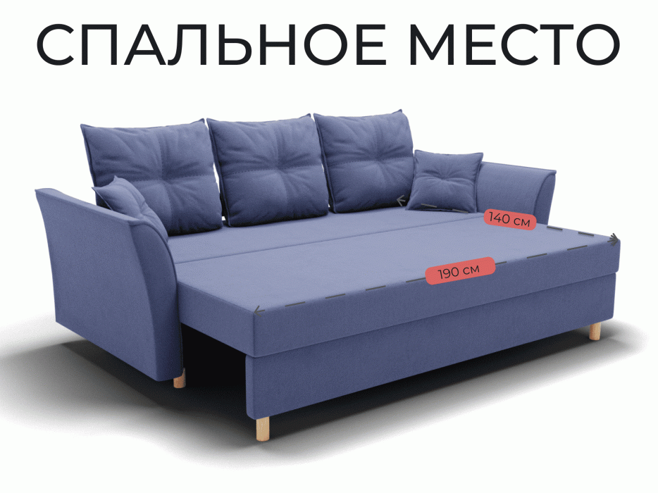 Диваны еврокнижки, Прямой диван Пандора,еврокнижка,велюр