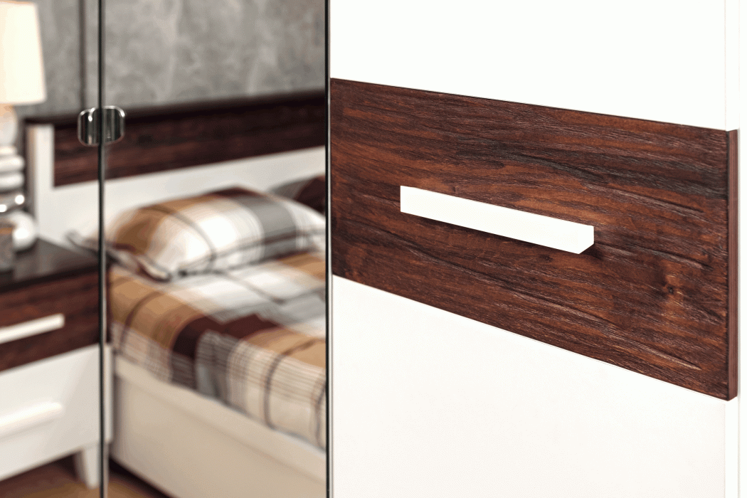 Шкафы распашные, Норвуд 555 Шкаф для одежды и белья 4-дв с/з