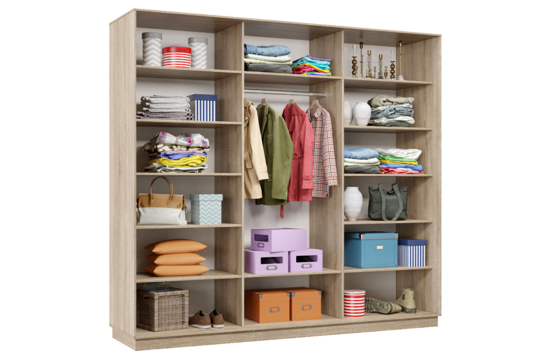 Шкафы-купе 3-х дверные, Шкаф-купе Премьер Лайт 64 (11;11;11) трехдверный