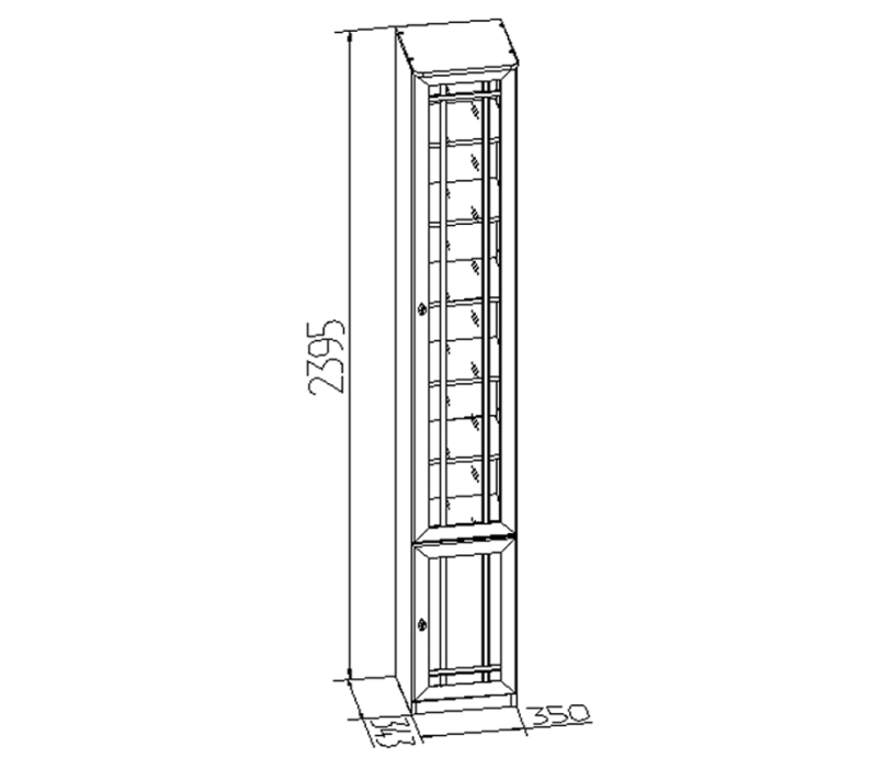 Закрытые, Sherlock 31 (библиотека) Шкаф для книг, ПРАВЫЙ