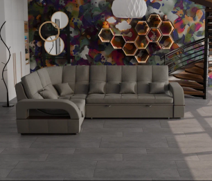 Модульный диван Майами-3,микровелюр,антивандальная и водостойкая ткань,венеция