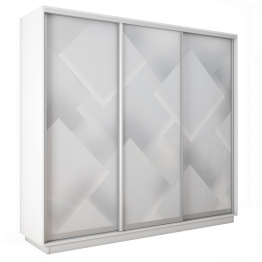 Шкаф-купе Экспресс 3-х дверный Фотопечать Квадрат Стекла 240х45х220