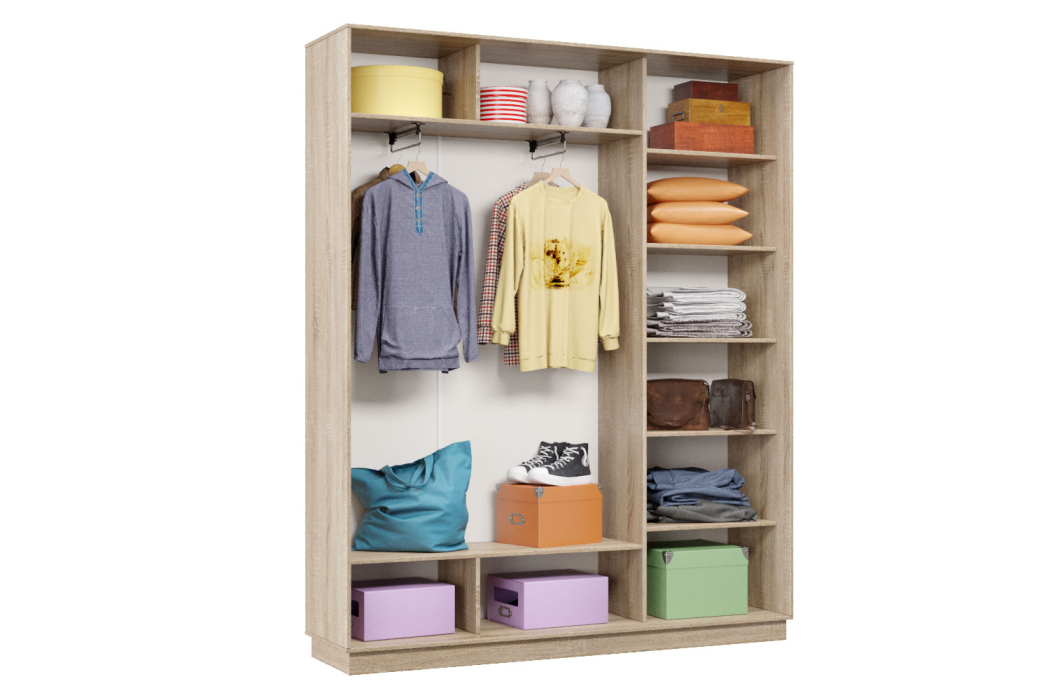 Шкафы-купе, Шкаф-купе Премьер Лайт 23 (08;08;08) трехдверный