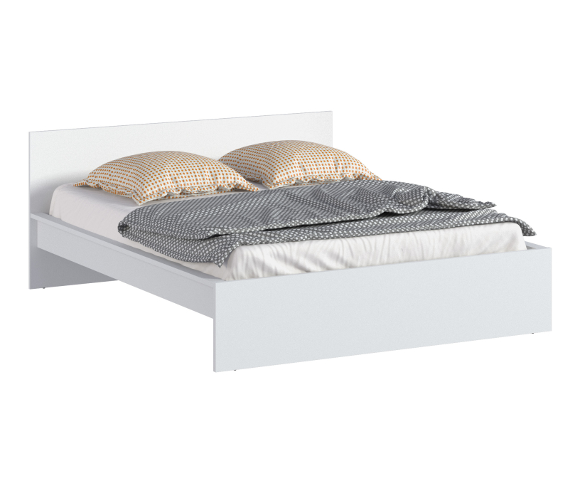 Кровати 160 см, Леон/Бруклин СБ-3369 Кровать белая с матрасом Тропикана-Боннет плюс 1600*2000