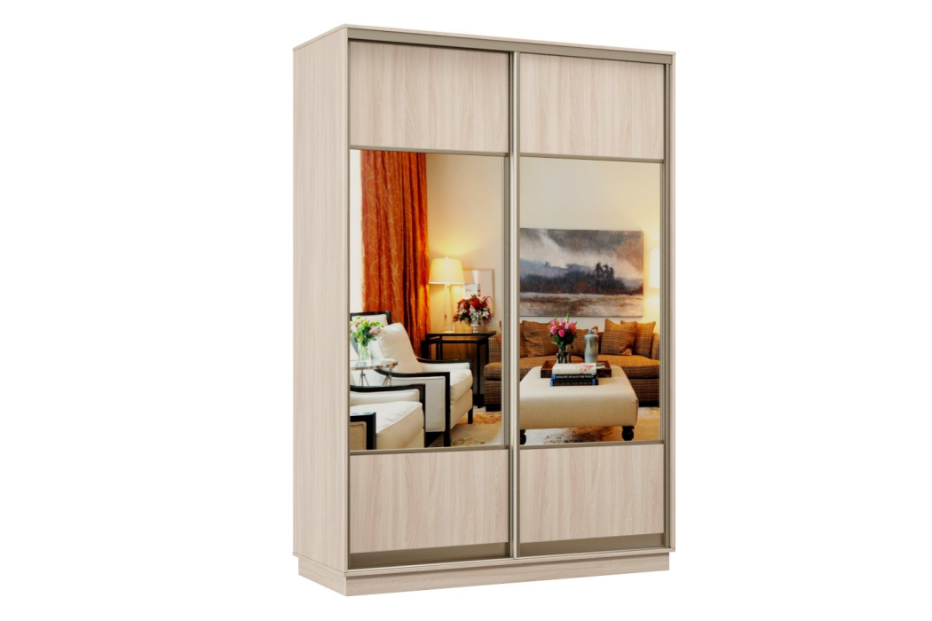Шкафы-купе, Шкаф-купе Премьер 02 Ясень шимо светлый