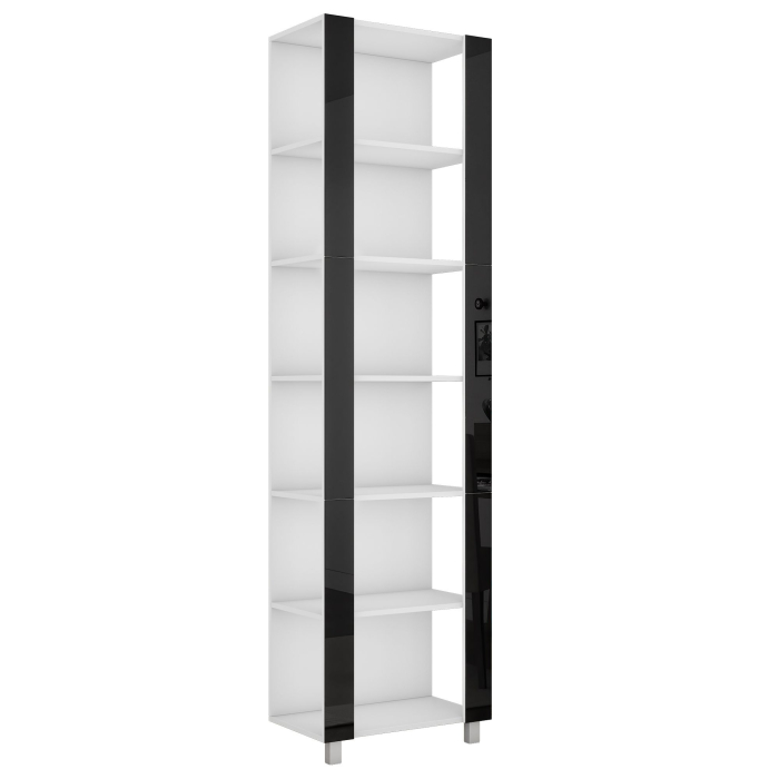 Открытые, Стеллаж модульный Универсальный 35х60х220 Черное стекло