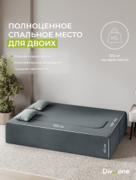 Бескаркасный диван-кровать "Дадли ЛАЙТ" 1950*1050мм. велюр