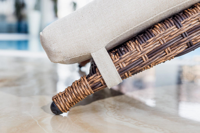 Шезлонг AGATA коричневый с матрасом