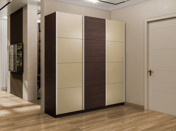 Шкаф-купе Прайм 3-х дверный Стекла фисташка/ДСП/Доводчики 180х57х230