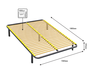 Ортопедическое основание 160х200 см с узкой ламелью