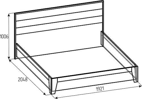 Кровати с мягким изголовьем, Кровать с подъемным механизмом Айрис 306 Люкс 180х200, дуб