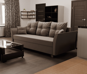 Прямой диван Пандора,еврокнижка,велюр