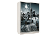 Шкафы-купе, Шкаф-купе Премьер Лайт 09 Ф-1356 двухдверный