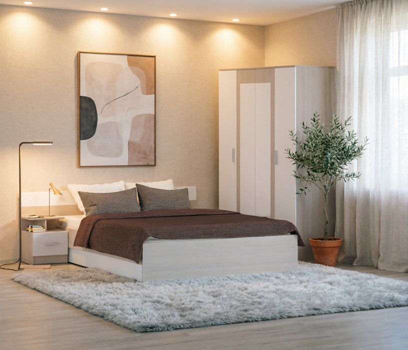 Кровати 160х200, Уют СБ-2747/1.Н Кровать Авиньон,Белый