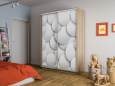 Шкафы-купе 2-х дверные, Шкаф-купе Экспресс 2-х дверный Фотопечать Шары Стекла 140х60х220