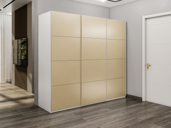 Шкаф-купе Эста 3-х дверный Стекла фисташка/Доводчик 240х66х240