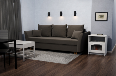 Прямой диван Мелодия,еврокнижка,велюр