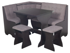 Кухонные уголки, Кухонный уголок Стиль 1Л (со столом СТ3) Дуб венге / велюр