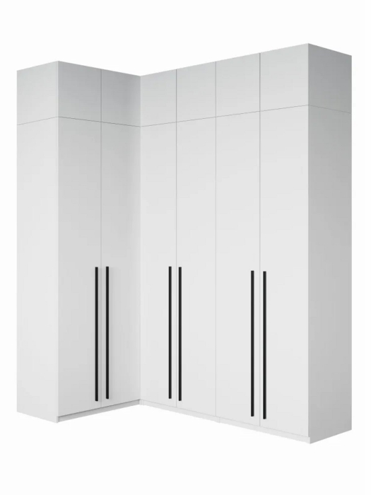 Угловые шкафы, Угловой шкаф для одежды распашной с ящиками и антресолью София 2600х2100х1300 мм