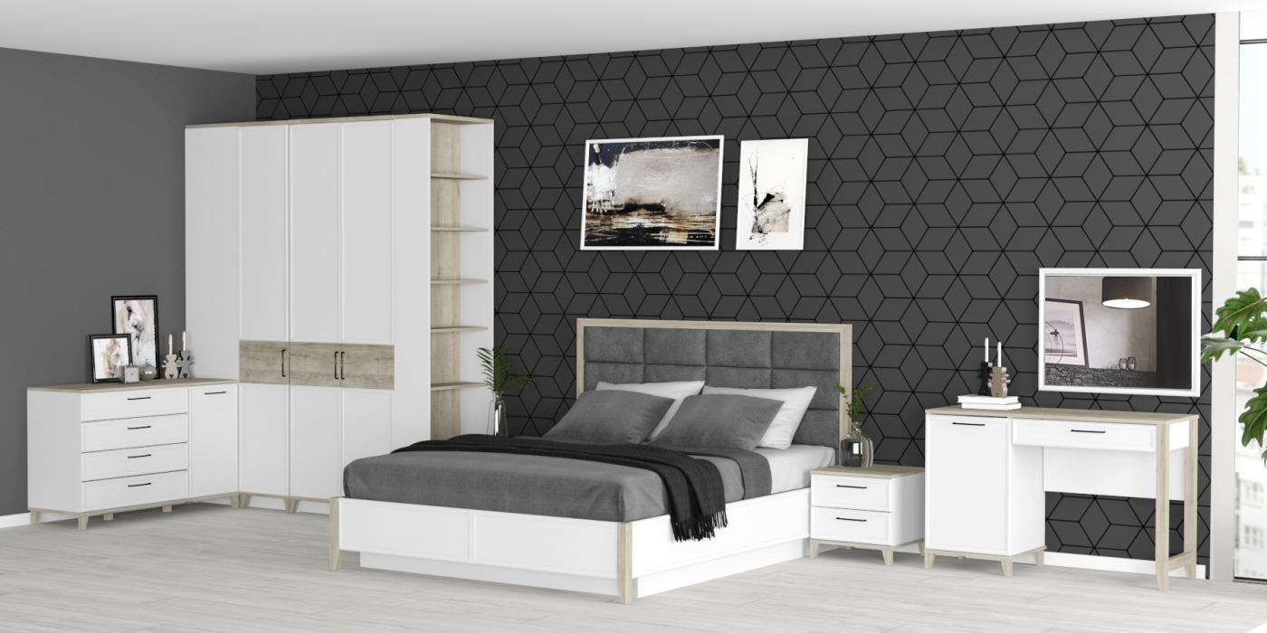 Кровати, Модульная система AURELIO (модуль 308) Кровать Люкс 1400 + орт.осн.