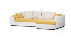 Диваны угловые в гостиную, Диван-кровать угловой Калифорния дельфин,велюр + экокожа