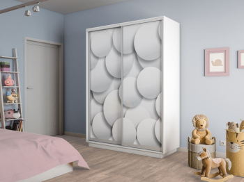 Шкаф-купе Экспресс 2-х дверный Фотопечать Шары Стекла 140х45х240