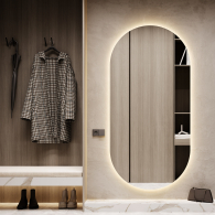 Зеркала в спальню, Зеркало с подсветкой GENGLASS NOLVIS NF LED XL, с проводом