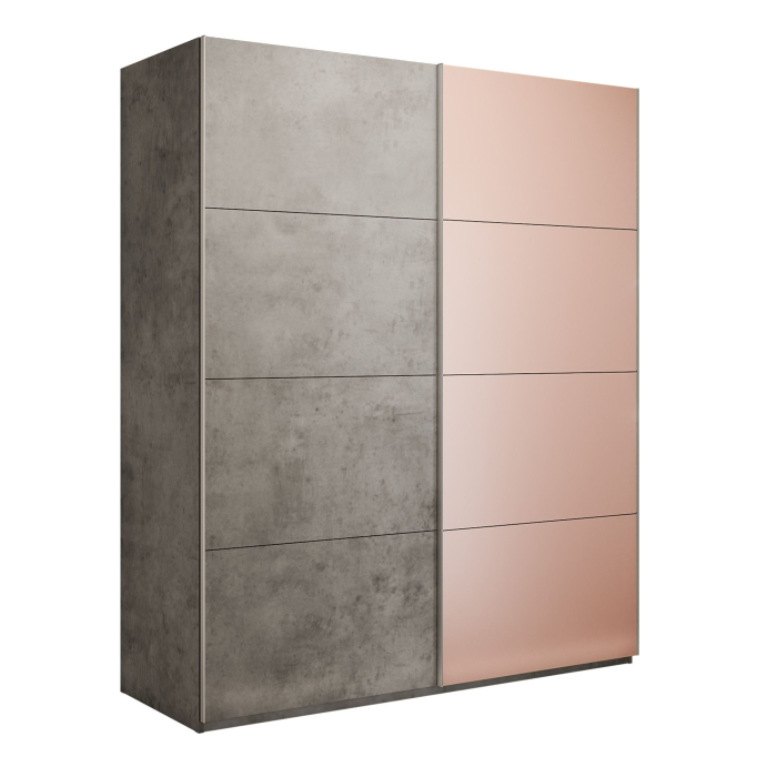 Шкафы-купе 2-х дверные, Шкаф-купе Эста 2-х дверный ДСП/Стекла пудра/Доводчик 180х66х240