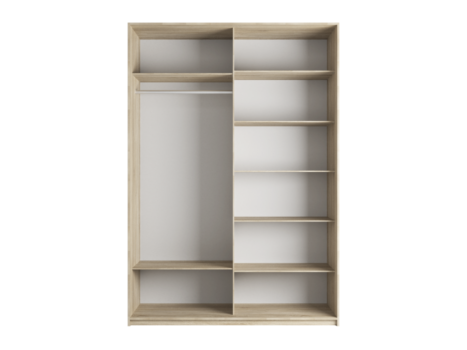 Шкафы-купе 2-х дверные, Шкаф-купе Прайм 2-х дверный Стекла черные/Доводчики 160х57х230