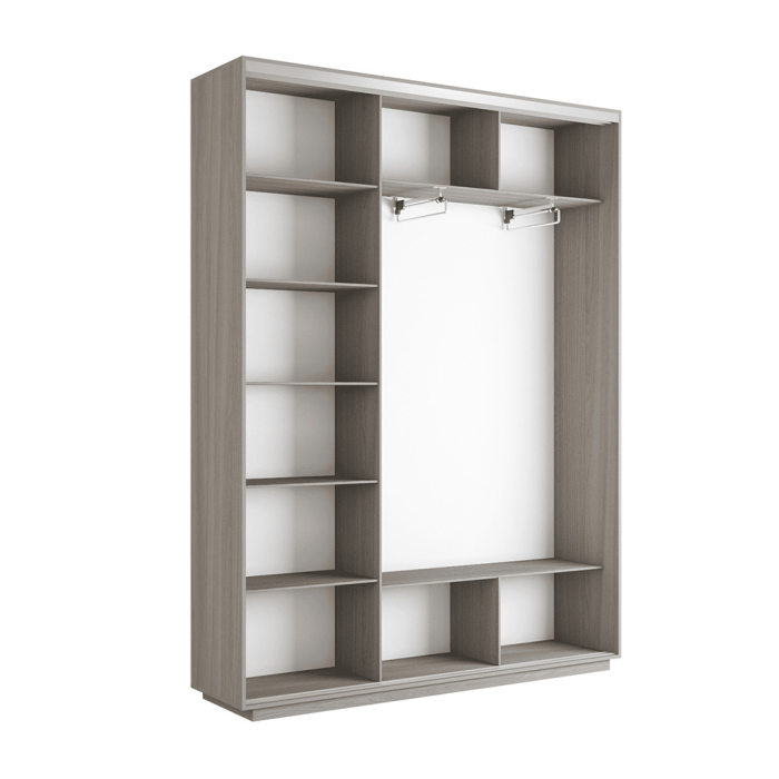 Шкафы-купе 3-х дверные, Шкаф-купе Экспресс 3-х дверный Фотопечать Шелк Стекла 180х45х220