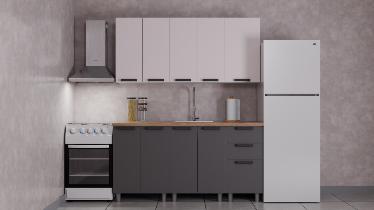 Кухонные гарнитуры, ГК Аленушка 1,6м Лаванда (без столешницы)