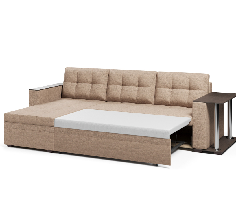 Диваны угловые в гостиную, Диван-кровать угловой Атланта со столом дельфин,рогожка