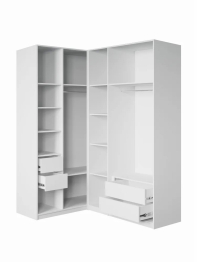 Угловой шкаф для одежды распашной с ящиками София 2200х1700х1300мм