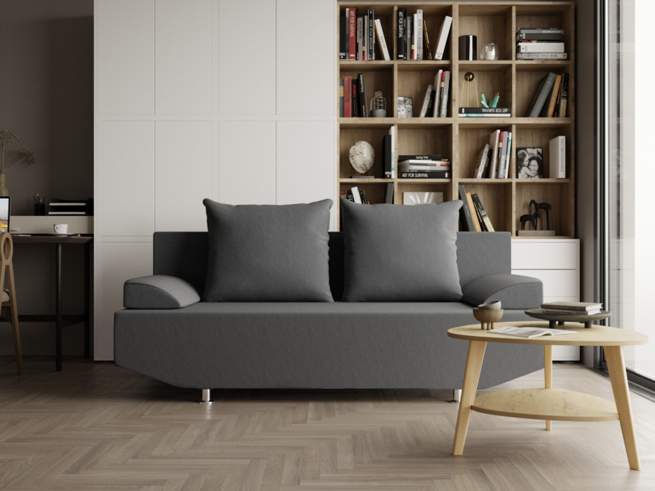 Диваны с ящиком для белья, Прямой диван Сити ППУ, велюр