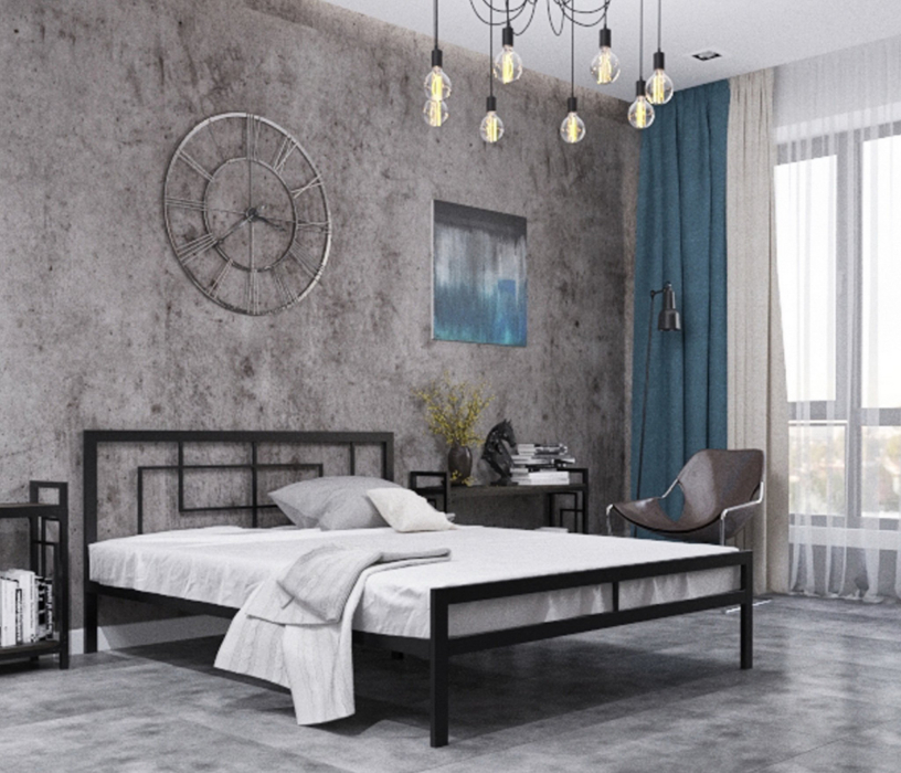 Кровати 180х200, Кровать в стиле лофт Кантерано low 1.8