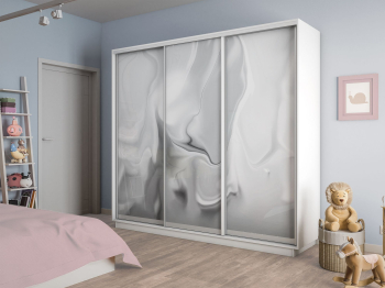 Шкаф-купе Экспресс 3-х дверный Фотопечать Шелк Стекла 180х60х220