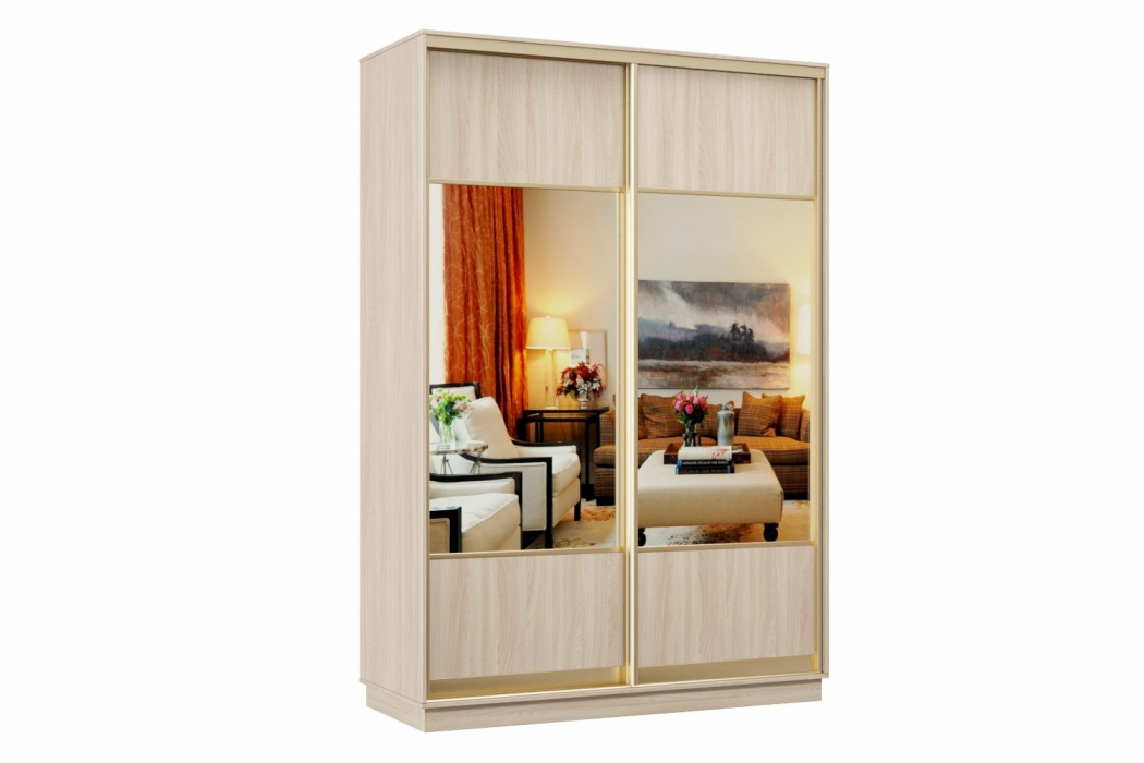 Шкафы-купе, Шкаф-купе Премьер 02 Ясень шимо светлый