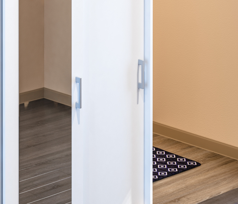 Шкафы-купе, Шкаф-купе 3-х дверный Терра СБ-2610 с зеркалом Белый