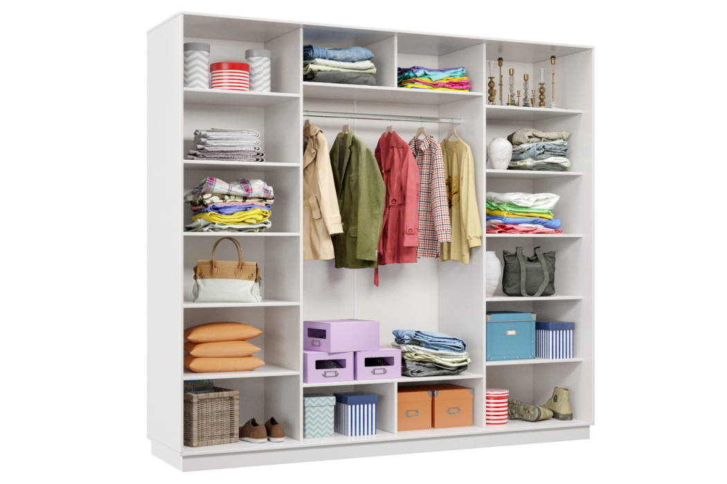 Шкафы-купе 3-х дверные, Шкаф-купе Премьер Лайт 64 (01;02;01) трехдверный