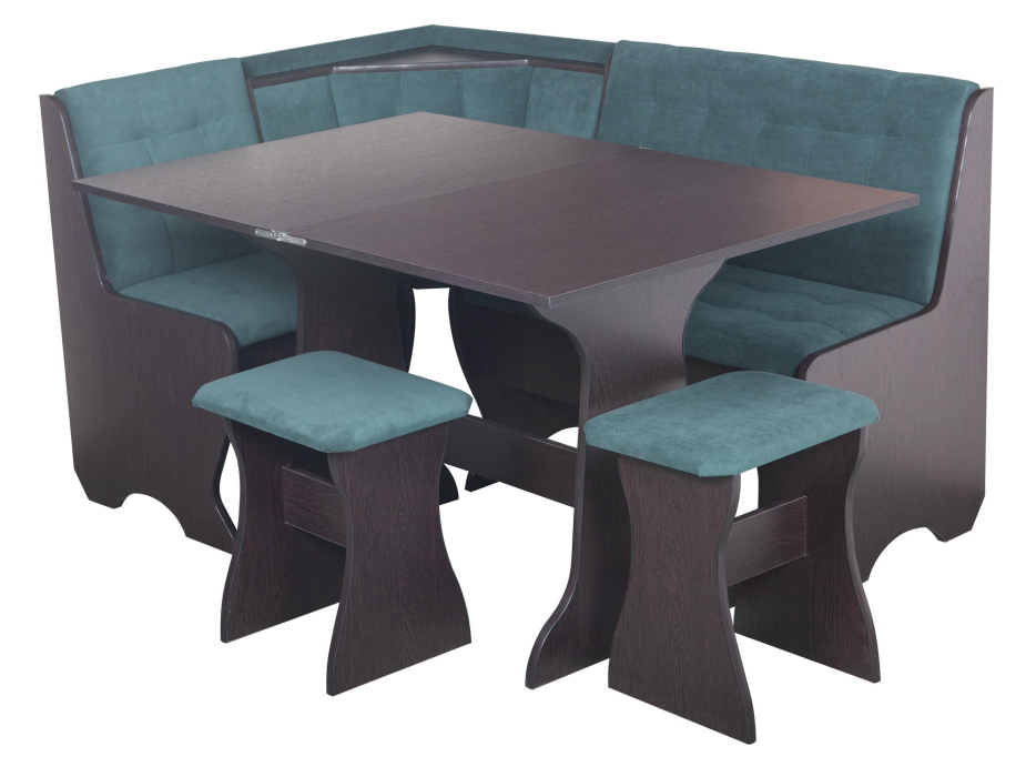 Кухонные уголки, Кухонный уголок Стиль 1Л (со столом СТ3) Дуб венге / велюр