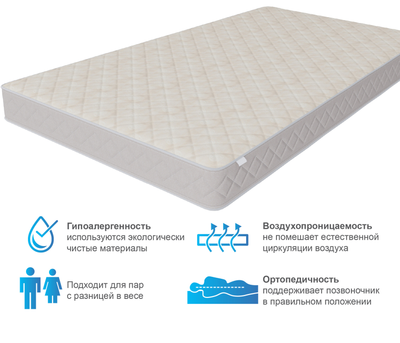 1400 x 2000, Матрас Душевный 1400*2000