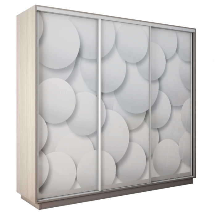 Шкафы-купе 3-х дверные, Шкаф-купе Экспресс 3-х дверный Фотопечать Шары Стекла 180х45х240