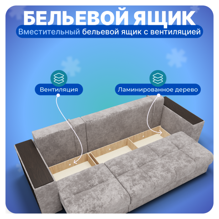 Диваны угловые, Угловой диван Барон-2, НПБ, Симпл